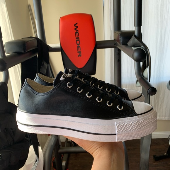 leather platform chuck taylor all star